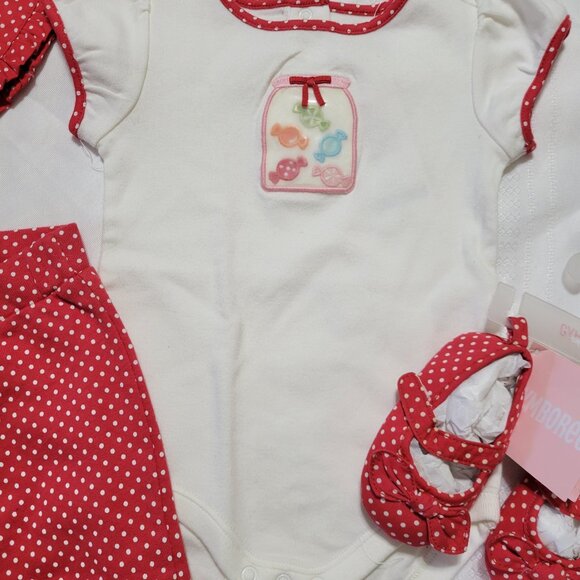 GYMBOREE 3-6 Month Sweeter Than Candy NWT 3-6 month Pants, Hat, Bodysuit Size 02 - Picture 3 of 5